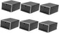 Unomor 6pcs Storage Boxes for Shoes Flip Shoe Organizers Sneaker Storage Containers Black