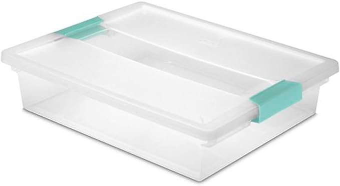 Sterilite 12 Pack Large Clip and 6 Pack Small Clip Plastic Storage Organizer Bins