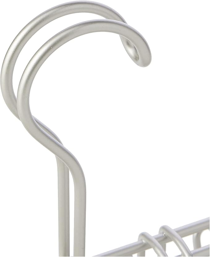 iDesign Classico Closet Organizer Rack for Ties, Belts - 14 Hooks, Satin