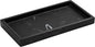 Luxspire Bathroom Vanity Tray, 8 x 4 inch Resin Dresser Jewelry Ring Dish Tank Storage Kitchen Sink Countertop Organizer Plate Holder for Perfume Soap Towel Bathroom Accessories, Mini, Ink Black