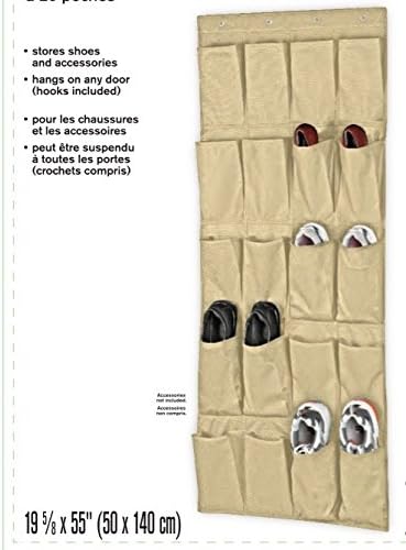 20-pocket hanging shoe & accesssory organizer