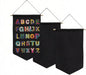 3 PCS Canvas Banner Blank with Wooden Dowel, Canvas Banners Wall Hanging Brooch Jewelry Badges Display, Enamel Pin Holder Display for Buttons Earrings (Black, Small)