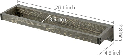 MyGift Set of 4 Vintage Gray Solid Wood Hanging Shoe Storage Organizer Racks, Wall Mounted Space Saving Footwear Holder for Closet, Mudroom, Entryway, Holds 8 Pairs