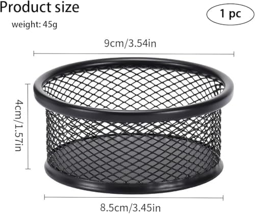 Black Minimalist Metal Paper Clip Holder, 1 Pc - Image 2
