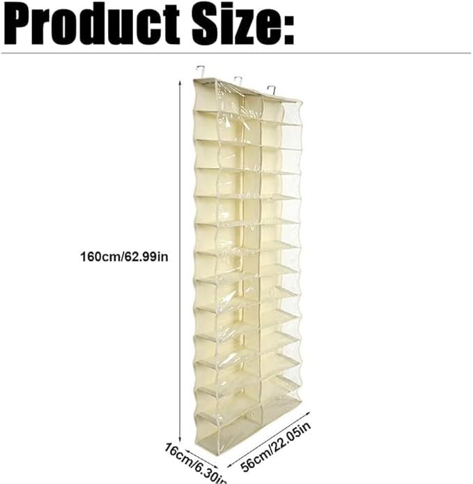 Hoodie Organizer Ideas,Hoodie Sweatshirt Storage Hack with Clear See,Hoodie Sweatshirt Organizer over the Door,26 Pockets Folding Hanging Door Closet,63" X 22" Foldable Behind the Door Organizer (#A)