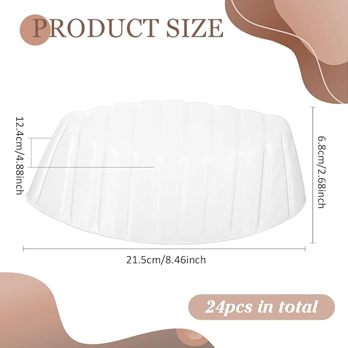 FINGERINSPIRE 24 Pcs Hat Support Pad Holder Plastic Half Hat Stay Baseball Cap Hat Shaper