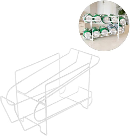 1PC Iron Soda Can Holder Portable Beer Rack Organizer for Home Kitchen Stackable Beverage Dispenser for Bar Office and Living Room Storage