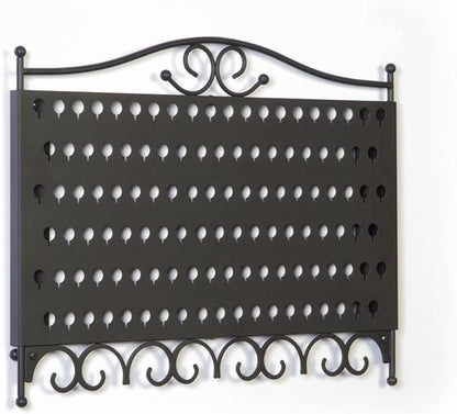 Mango Steam Wall Mounted Closet/Wardrobe Display Hanger Organizer for Jewelry & Earrings With Hooks for Necklaces, Bracelets, Accessories - Black