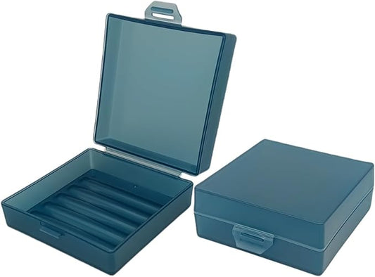 Soap Holder 2 Pack, Shower Bar Case Box Fit Dr Squatch, Waterproof Travel Container with Lid, Square Bathroom Soap Dish for Camping Gym Outdoor Traveling (Blue)