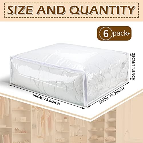 Shappy 6 Packs Clear Plastic Storage Bags with Zipper, 24 x 20 x 11 Inch - Image 2