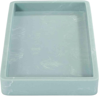 Nicole Miller - Vanity Tray, Resin Countertop Accessories, Dorm Room Essentials (Kendall Collection, Oasis)
