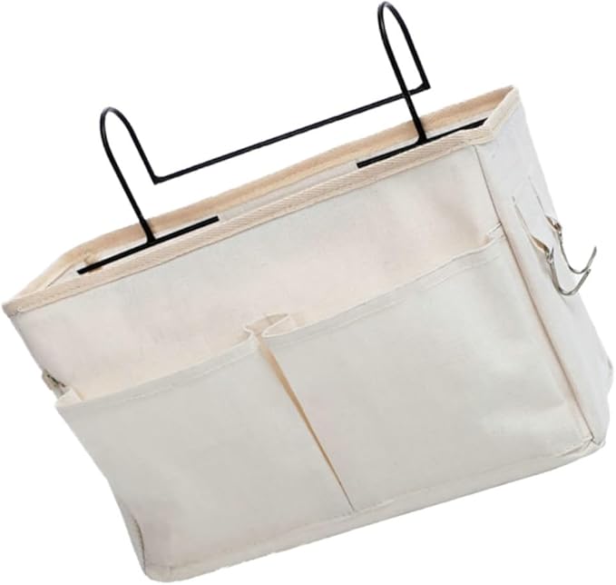 IMIKEYA White Wall Mounted Hanging Storage Bag for Home Practical Organizer for Bedroom Kitchen Living Household Over Door Pouch for Necklaces Keys Phones Shoes and More