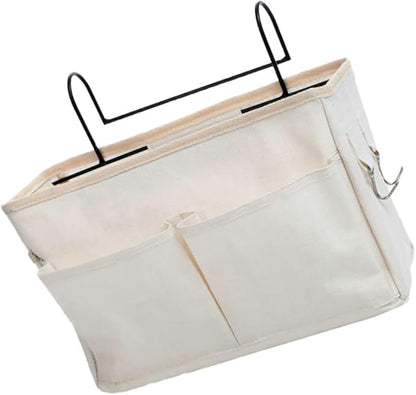 IMIKEYA White Wall Mounted Hanging Storage Bag for Home Practical Organizer for Bedroom Kitchen Living Household Over Door Pouch for Necklaces Keys Phones Shoes and More