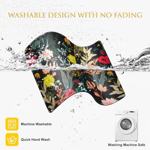 JIKIOU 3 Pack Mouse Pad with Stitched Edge,Portable Size-10.2x8.3in Flowers - Image 7
