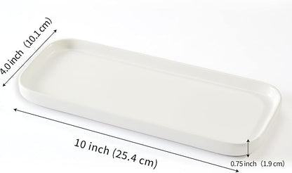 CosyCorner Ceramic Bathroom Tray, White, 9.8in x 3.9in x 0.7in