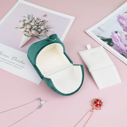 Velvet Jewelry Box Pedant Boxes Necklace Organizers Jewelry Case for Birthday Engagement Wedding Anniversary (Small Pendant Box)