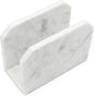 Marble Napkin Holder Natural Carrara White Stone Vertical Upright Stand Up Sturdy Modern Organizer for Kitchen Table Decor