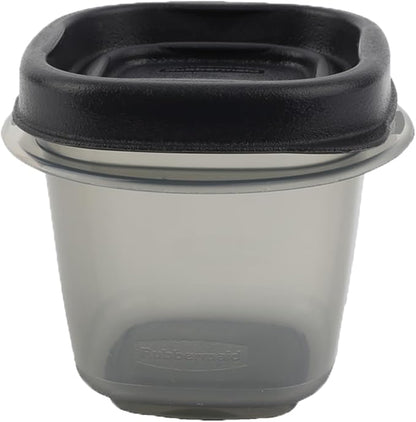 Bundle Food Storage Container Set, Easy Find Lids with Chalk Pen And Chalk Labels (Silver, Half Cup Pack of 4)