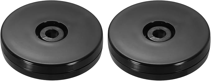 uxcell 2Pack Acrylic Lazy Susan Turntable, 2.5" Spinner Lazy Susan Turntable Organizer, Acrylic Ball Bearing Rotating Tray for Pantry Spice Rack Decorating, Black