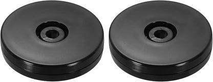 uxcell 2Pack Acrylic Lazy Susan Turntable, 2.5" Spinner Lazy Susan Turntable Organizer, Acrylic Ball Bearing Rotating Tray for Pantry Spice Rack Decorating, Black