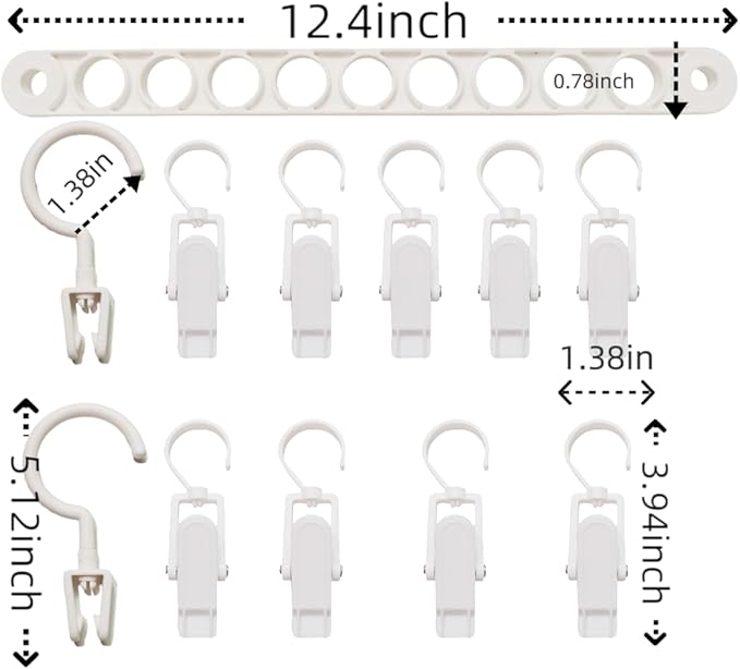 9-Hook Wall Mounted Hat Organizer for Closet Horizontal & Vertical Hat Rack with Clips Space Saving Cap Holder for Baseball Caps & Accessories