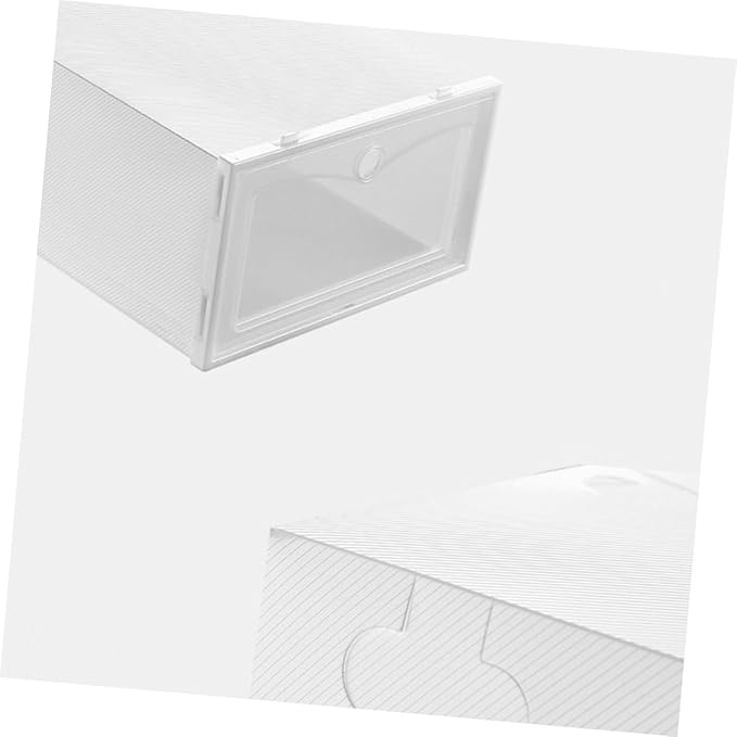 24pcs Thicken Plastic Shoe Boxes Stackable Sneaker Boxes Moisture and Dustproof for Shoe Cabinets