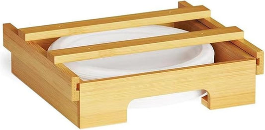 Wall Mounted Paper Plate Storage Rack Practical Under Cabinets Dish Efficient Kitchenwares Decorations