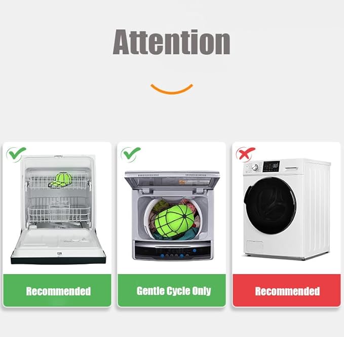 Hat Washer Cage for Washing Machine - Cap Cleaner Holder for Cleaning and Protecting Hats- Universal Hat Cleaner for for Adult and Kid's Baseball Caps - White (1 Pack)