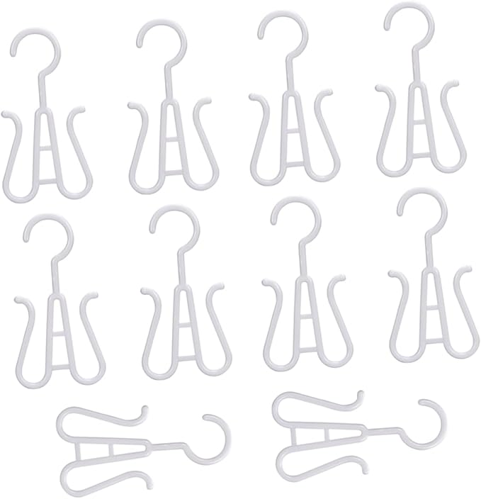 IMIKEYA 10Pcs Plastic Shoes Drying Hook Double Hook Design for Slippers Boots and Towels and Strong Shoe Hangers for Easy Organization and Space Saving