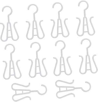 IMIKEYA 10Pcs Plastic Shoes Drying Hook Double Hook Design for Slippers Boots and Towels and Strong Shoe Hangers for Easy Organization and Space Saving