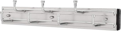 Rev-A-Shelf 12" Pull Out Closet Rack for Belts, Ties and Scarves, Accessories Storage Hanger with Mounting Hardware, Chrome, BRC-12CR (2 Pack)