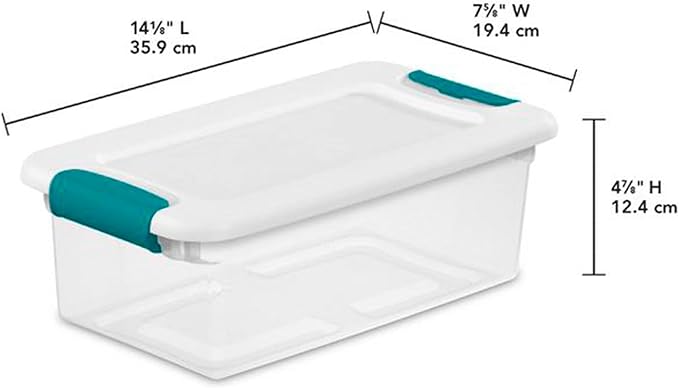 STERILITE 14928012 See Latching Box, Clear, Pack of 1