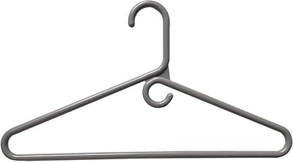 Clothes Hangers 10 Pack Plastic - Heavy Duty Space Saving Coat, Velvet Hangers, Pant Hangers for Closet Organization - Durable Non-Slip, Grey Wardrobe Essentials Bulk Storage