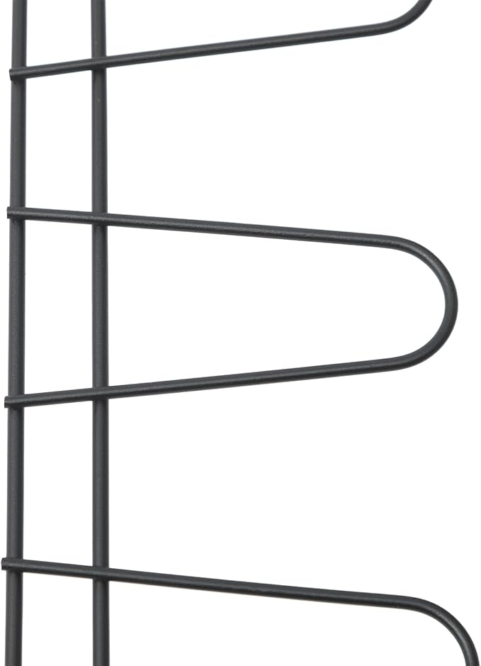 Wall Mounted Metal Shoe Rack Organizer, Multi-Tier Vertical Hanging Shoe Storage Shelf for Closet, Entryway & Mudroom, Space Saving Holder for Multiple Pairs, Black