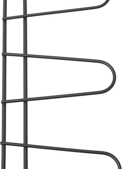 Wall Mounted Metal Shoe Rack Organizer, Multi-Tier Vertical Hanging Shoe Storage Shelf for Closet, Entryway & Mudroom, Space Saving Holder for Multiple Pairs, Black