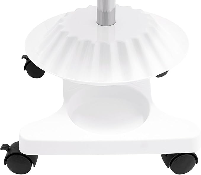 Nail Polish Trolley Display Stand, 5 Tiers Freestanding Nail Polish Spinning Rack with Wheels for Nail Salons, Home, Hold up 120 bottles, White