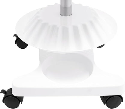 Nail Polish Trolley Display Stand, 5 Tiers Freestanding Nail Polish Spinning Rack with Wheels for Nail Salons, Home, Hold up 120 bottles, White