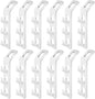 Space Saving Cascading Clothes Hanger Hooks, 12-Pack Multi-Function Cabinet Organizer for Pants, Bags & Accessories – Thick PP Material, Compatible with All Standard Hangers