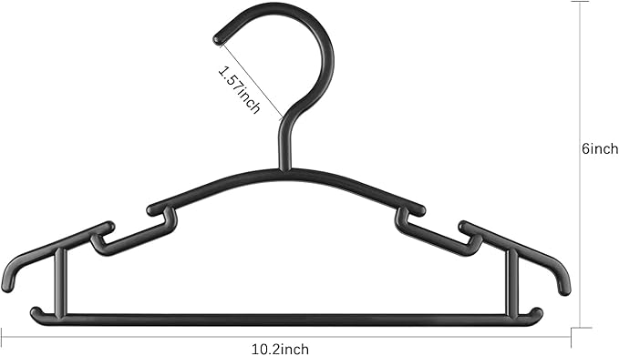 GoodtoU Toddler Hangers Plastic Hanger for Toddler Clothes Baby Hangers 60 Pack Kids Children Hanger Black