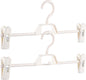 YARNOW Plastic Pants Hangers with Clips White, 10 Pcs Adjustable Skirt Hangers, Space-Saving Design, Ideal for Closet Organizer and Storage