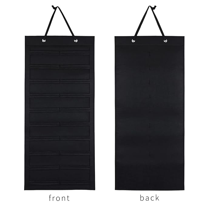 Large Hair Clip Organizer for Teen Girls - Claw Clip Storage for Wall, Door, Closet (Black-A)