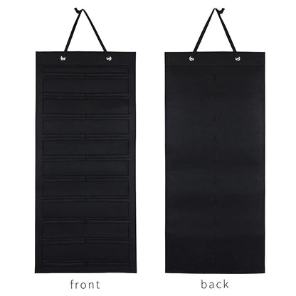 Large Hair Clip Organizer for Teen Girls - Claw Clip Storage for Wall, Door, Closet (Black-A)