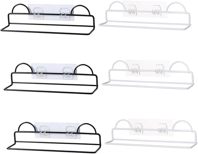 PRETYZOOM 6Pcs Wall Hanging Slipper Rack Holder Easy Install No Drilling Space Saving Shoes Organizer for Home for Tidy Bathrooms for Slippers Sandals
