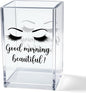 Good Morning Beautiful Acrylic Makeup Brush Organizer Holder, Positive Affirmation Desk Acrylic Brushes Storage, Make Up Artist Gifts, Morning Affirmation Gifts for Women Wife Mom Makeup Lover
