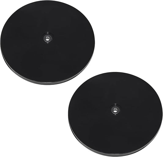 2 Pcs Black 7 inch Acrylic Lazy Susan Rotating Turntable Organizer Bearings - Round Swivel Plate for Spice Rack, Table, Cake, Kitchen Pantry
