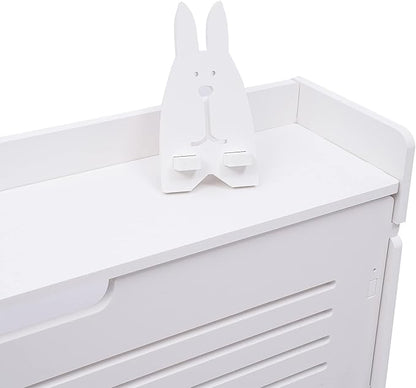 3-Layer Shoe OrganizerModern Shoe Storage Cabinet White Tipping Shoe Cabinet Shoe Rack Cabinet for Entryway Ultra-Thin Shoe Cabinet Entryway Shoe Storage 27.56 * 6.69 * 42.91inch