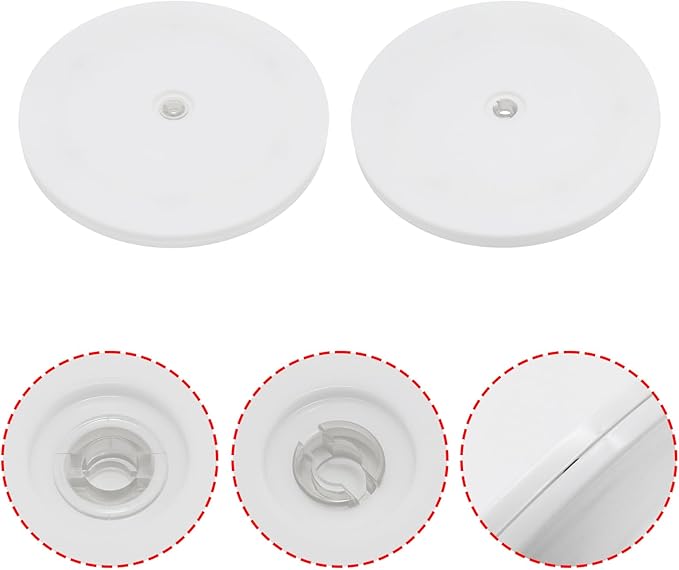 2 Pcs White 7 inch Acrylic Lazy Susan Rotating Turntable Organizer Bearings - Round Swivel Plate for Spice Rack, Table, Cake, Kitchen Pantry