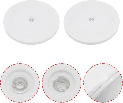 2 Pcs White 7 inch Acrylic Lazy Susan Rotating Turntable Organizer Bearings - Round Swivel Plate for Spice Rack, Table, Cake, Kitchen Pantry