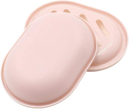 TOPSKY 2-Pack Soap Dish with Drain, Soap Holder, Soap Saver, Easy Cleaning, Dry, Stop Mushy Soap (Pink)