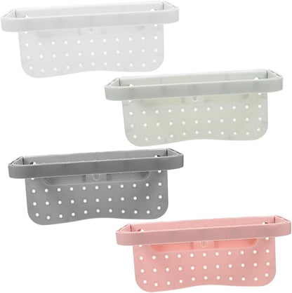 VOSAREA 4pcs Wall Mounted Foldable Shoes Rack Eco-friendly Hanging Organizer for Slippers Sneakers More White Pink Grey Blue Easy to Install Space Saving for Home